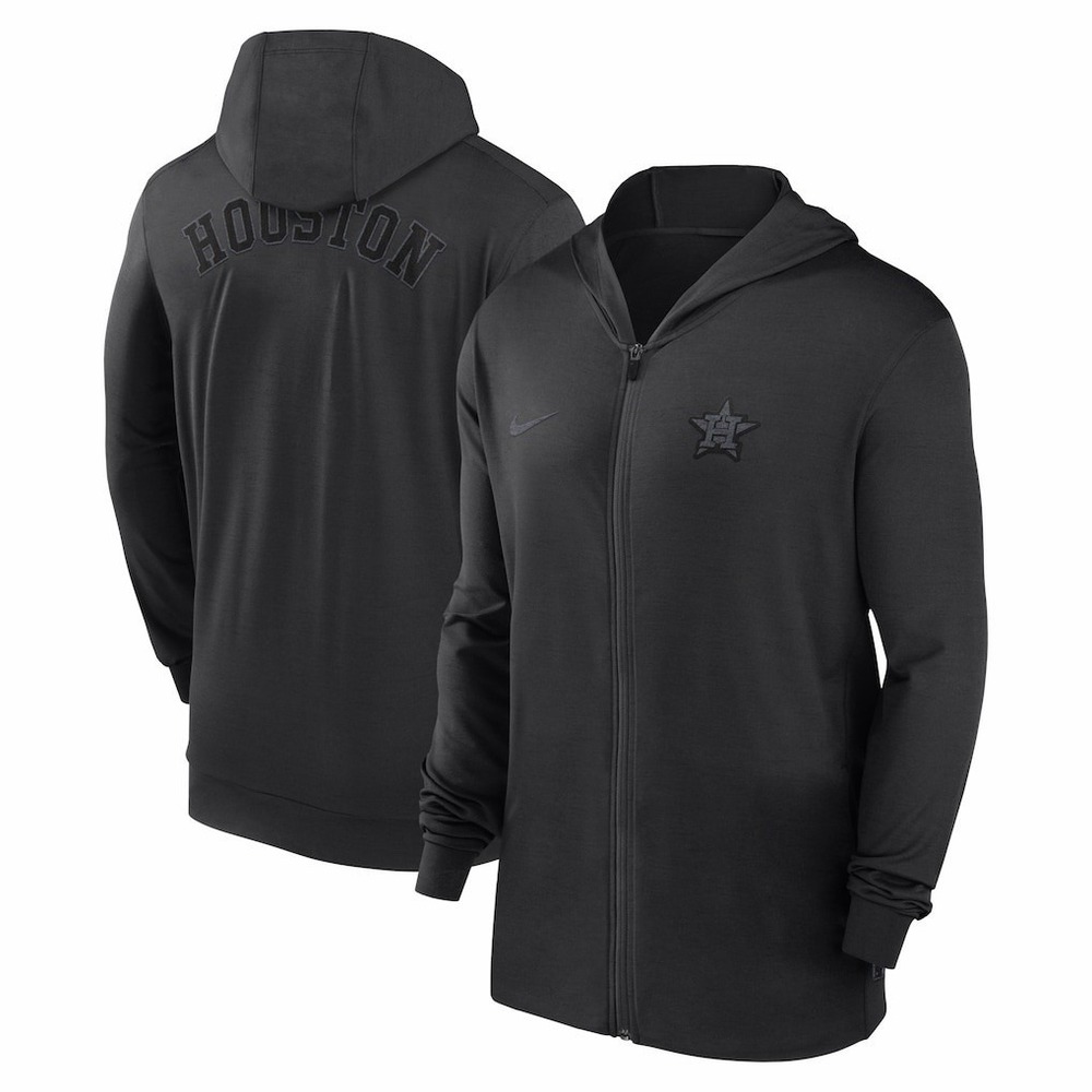NEW Nike Houston Astros Travel Performance Men's Large Dri-Fit Blackout Hoodie